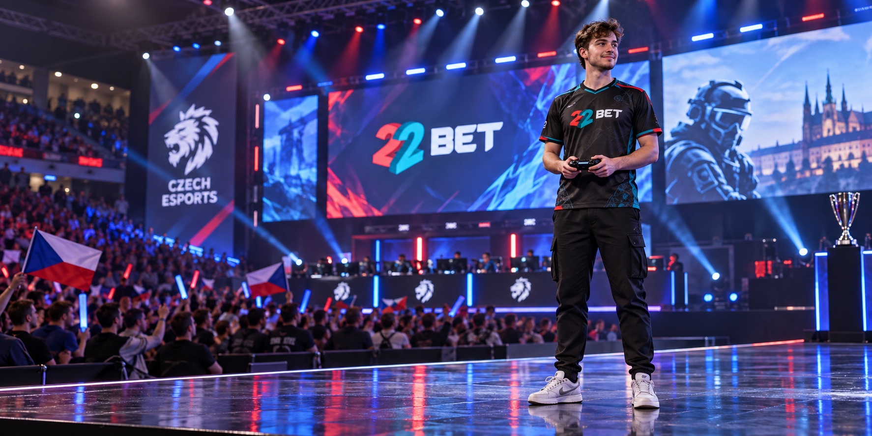 Český hráč esportu na turnajové scéně