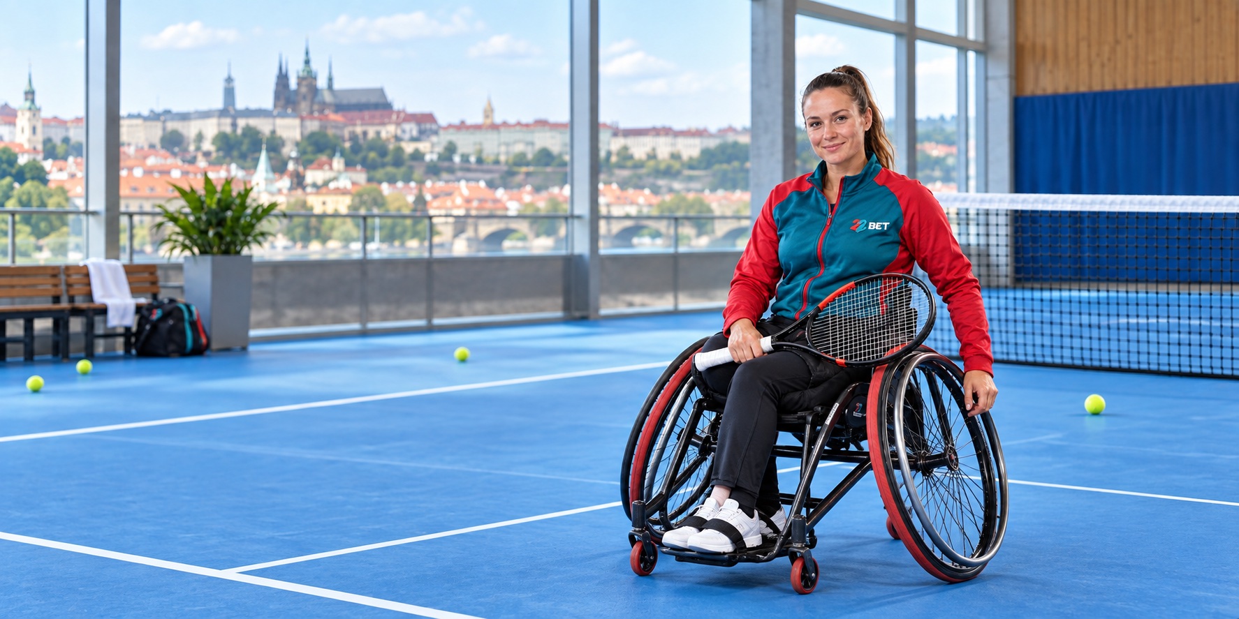 Česká tenistka na sportovišti 22Bet